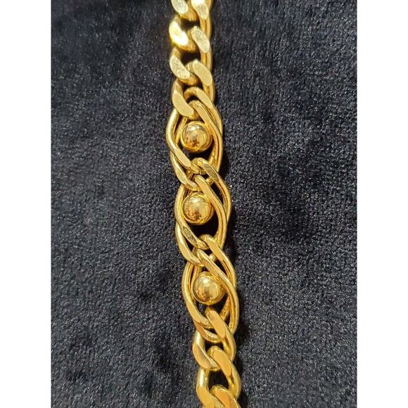 Women's Gold Plated Chain Link Greek Long Fashion Necklace - Picture 10 of 11